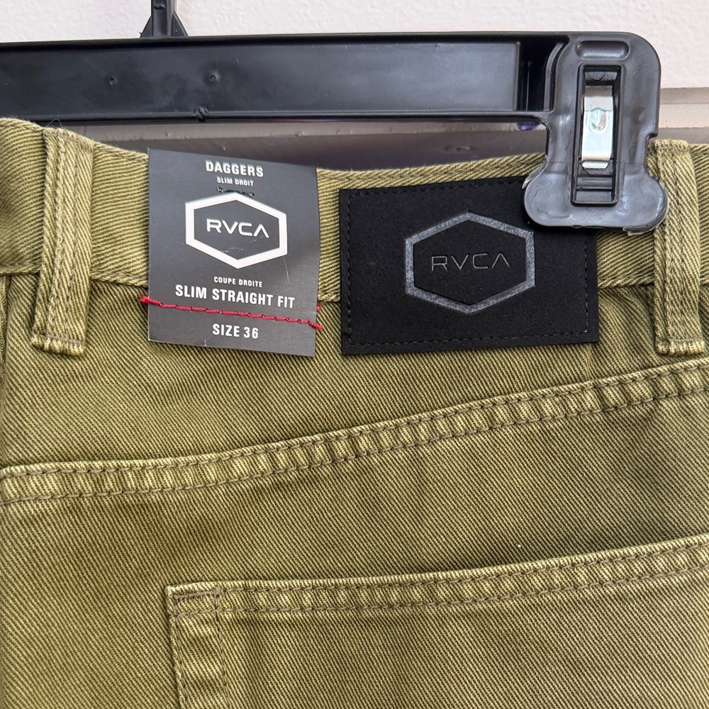 RVCA olive green jeans Slim Straight Fit Pants